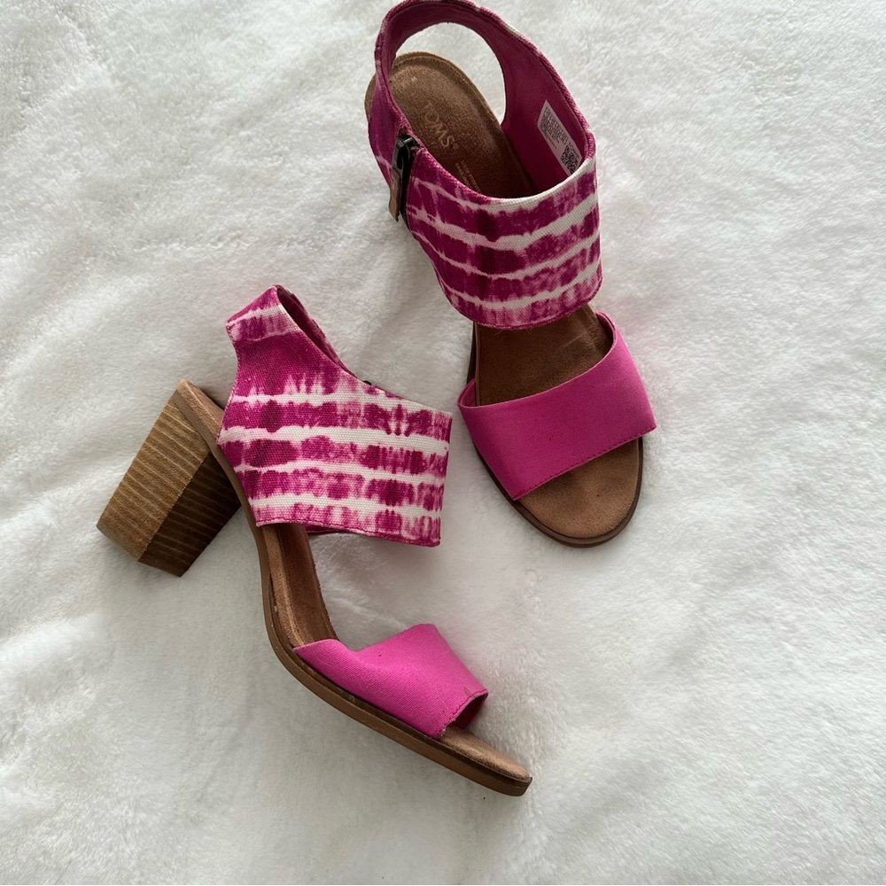 TOMS Majorca Cutout Sandal Fuscia Rose Women’s Size 12